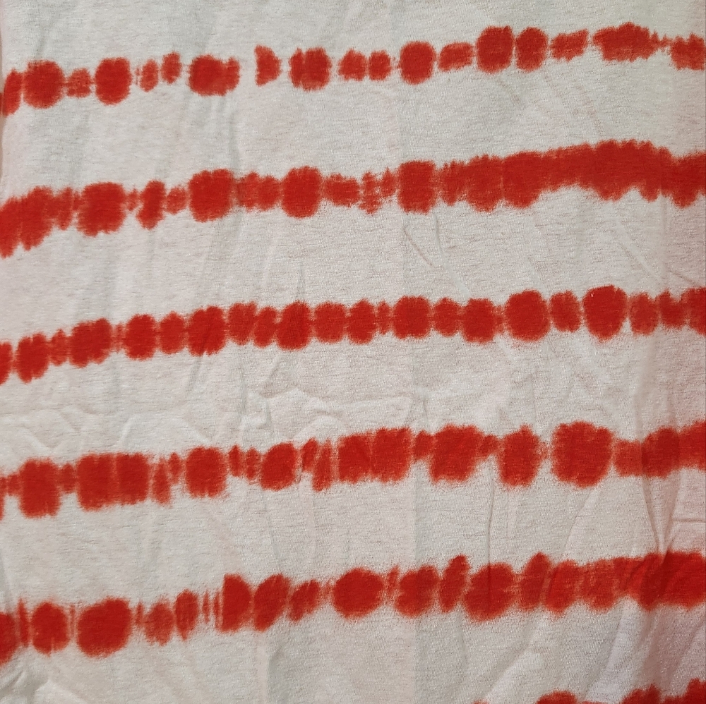 Women's Talbots Orange/Coral Striped Shirt, Size L - Picture 4 of 11
